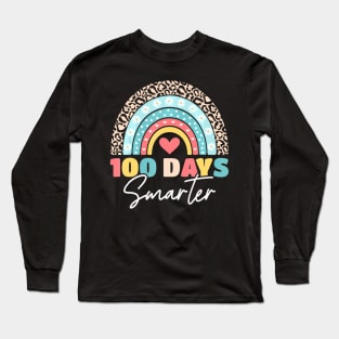 100th Day Of School Teacher 100 Days Smarter Long Sleeve T-Shirt